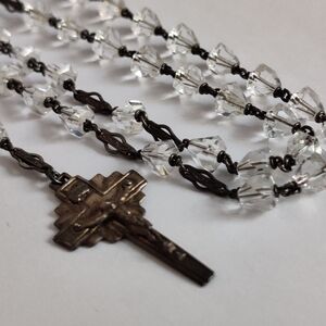 Vintage/Antique Sterling Silver and Crystal Rosary